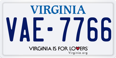 VA license plate VAE7766