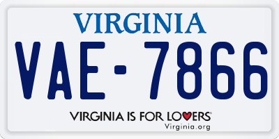 VA license plate VAE7866