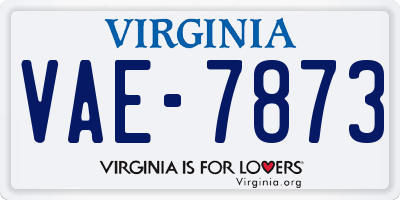 VA license plate VAE7873