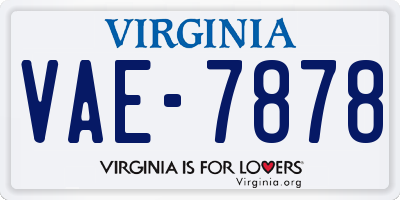 VA license plate VAE7878