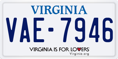 VA license plate VAE7946