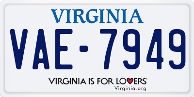 VA license plate VAE7949