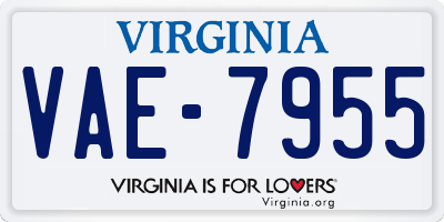 VA license plate VAE7955