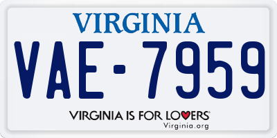 VA license plate VAE7959