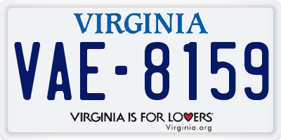 VA license plate VAE8159