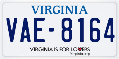 VA license plate VAE8164