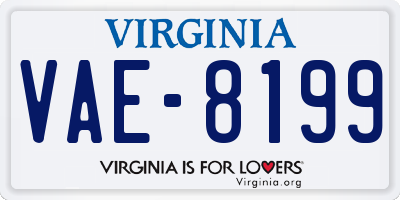 VA license plate VAE8199