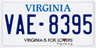 VA license plate VAE8395