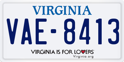 VA license plate VAE8413