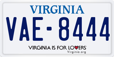 VA license plate VAE8444