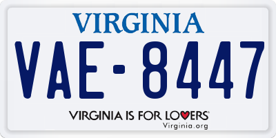 VA license plate VAE8447