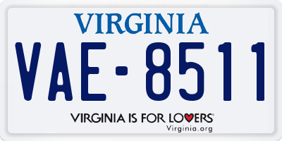 VA license plate VAE8511