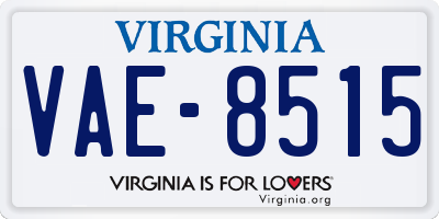 VA license plate VAE8515