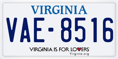VA license plate VAE8516