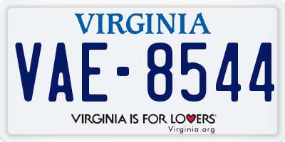 VA license plate VAE8544