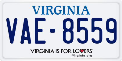 VA license plate VAE8559