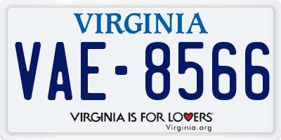 VA license plate VAE8566