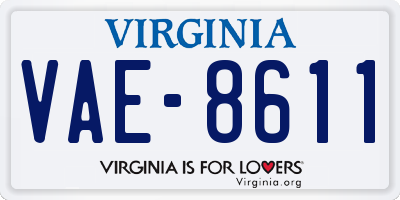 VA license plate VAE8611