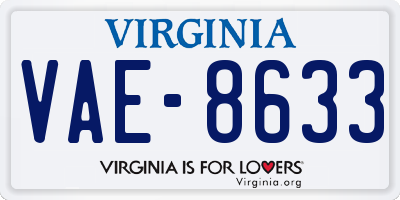 VA license plate VAE8633