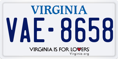 VA license plate VAE8658