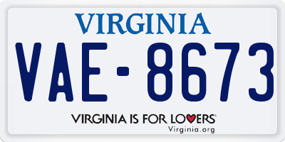 VA license plate VAE8673