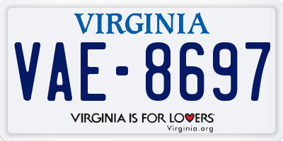 VA license plate VAE8697