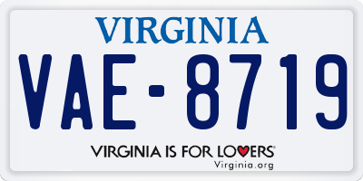 VA license plate VAE8719