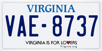 VA license plate VAE8737