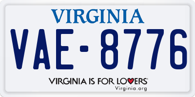 VA license plate VAE8776