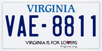 VA license plate VAE8811