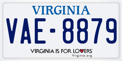 VA license plate VAE8879