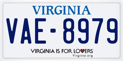 VA license plate VAE8979