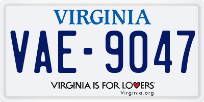 VA license plate VAE9047