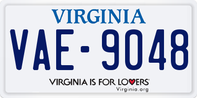 VA license plate VAE9048
