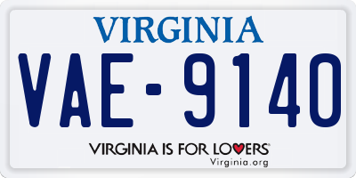 VA license plate VAE9140