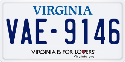 VA license plate VAE9146