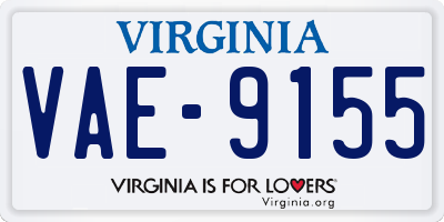 VA license plate VAE9155