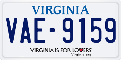VA license plate VAE9159