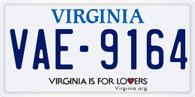 VA license plate VAE9164