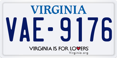 VA license plate VAE9176