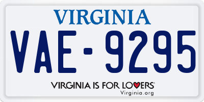 VA license plate VAE9295