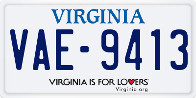 VA license plate VAE9413