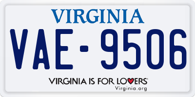 VA license plate VAE9506