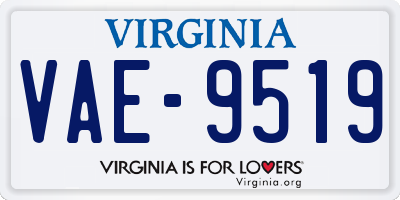 VA license plate VAE9519