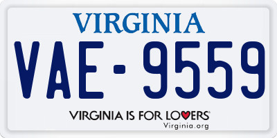 VA license plate VAE9559