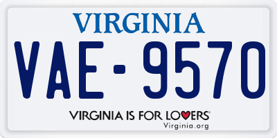 VA license plate VAE9570
