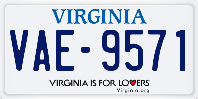 VA license plate VAE9571