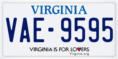 VA license plate VAE9595