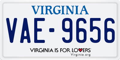 VA license plate VAE9656
