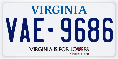 VA license plate VAE9686